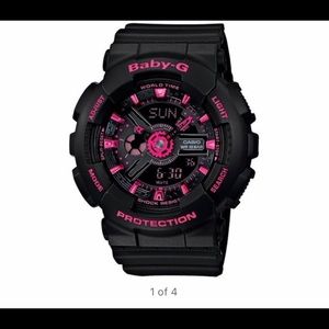 Black and Pink Baby-G Watch